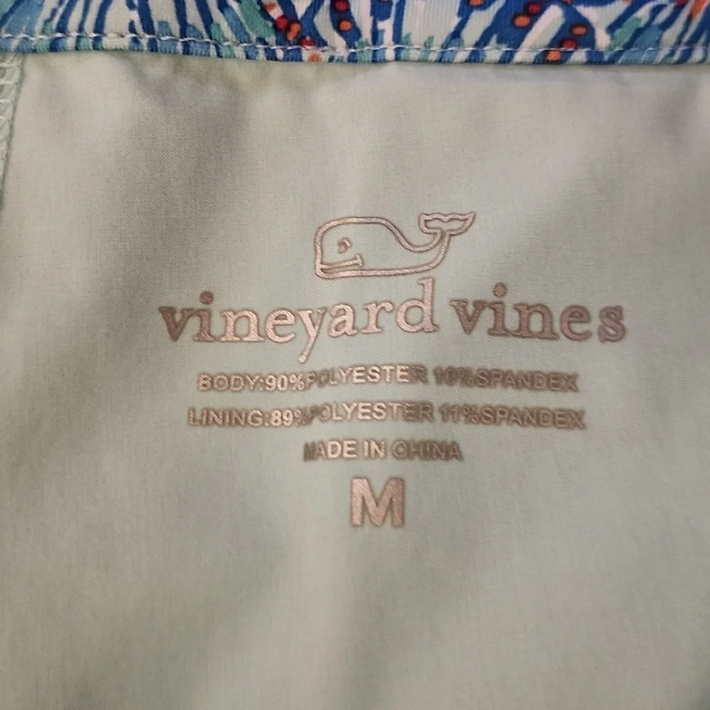 Vineyard Vines Blue Soft Knit Colorful Blue Patterned Skirt Shorts and Pockets